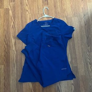 Cherokee Infinity Galaxy Blue Scrub Set